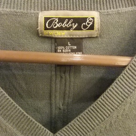 BOBBY G V-NECK SWEATER VEST MENS-LARGE - Picture 2 of 2